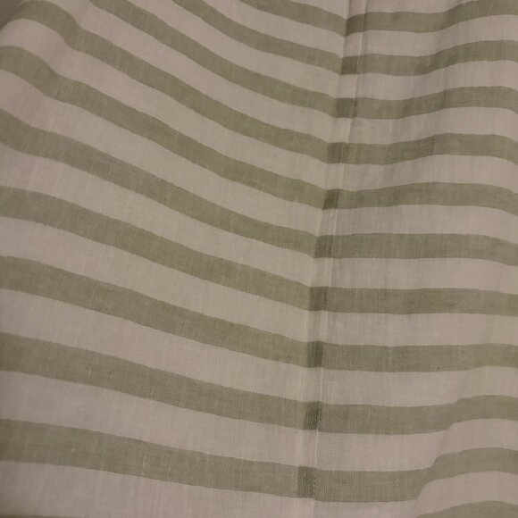 NWT! BeachLunchLounge Linen Slip Dress in Sage Green and White Stripes - Picture 5 of 5